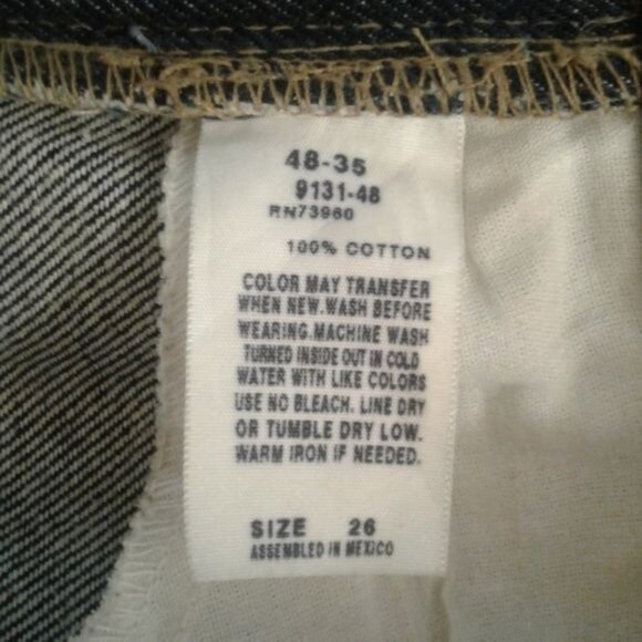 Avenue Blues Plus Size 26 Womens Jeans Blue Denim Relaxed Fit Cotton Raw Hem - Picture 5 of 8